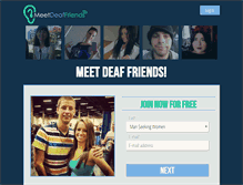 Tablet Screenshot of meetdeaffriends.com